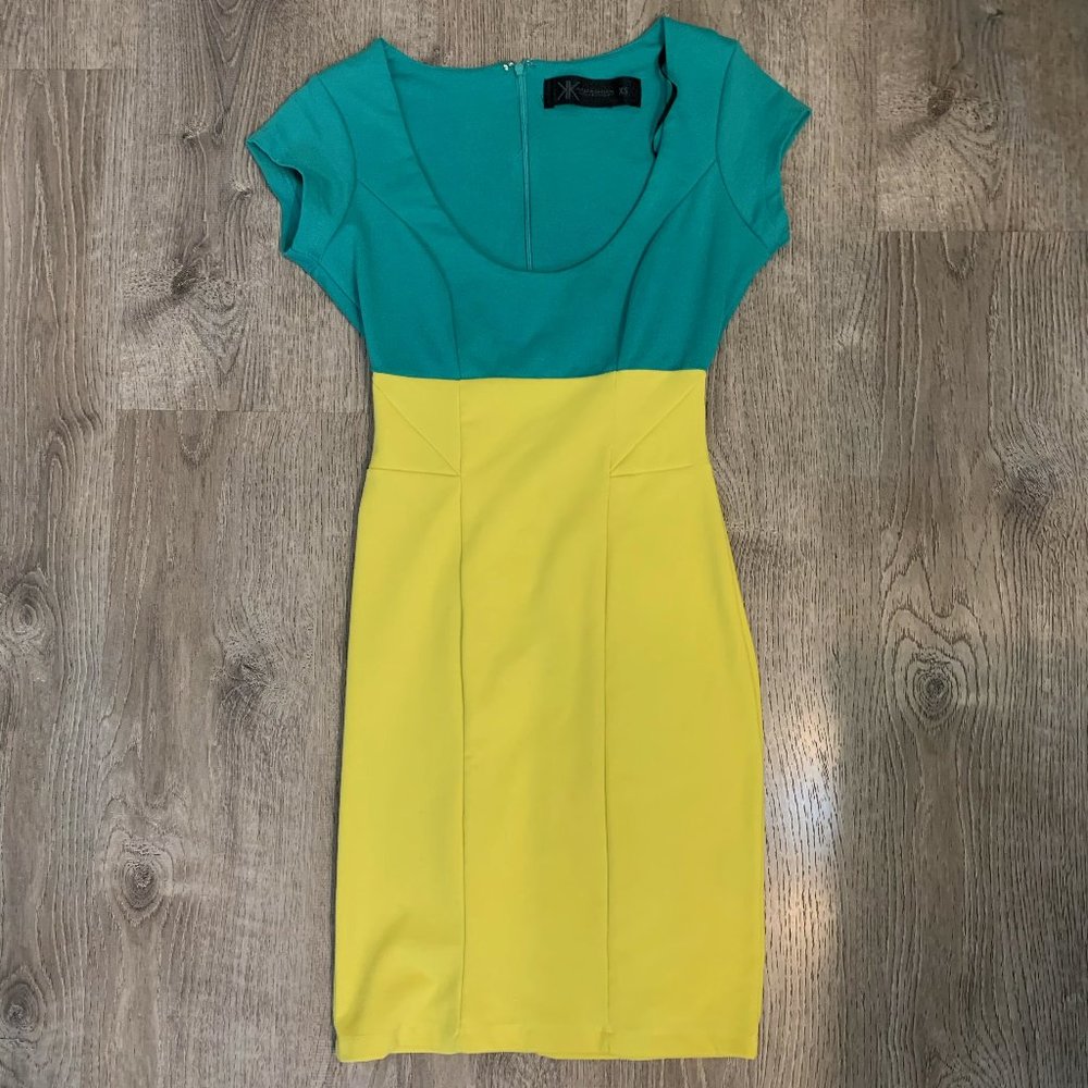 Kardashian Kollection Colorblock Midi Dress